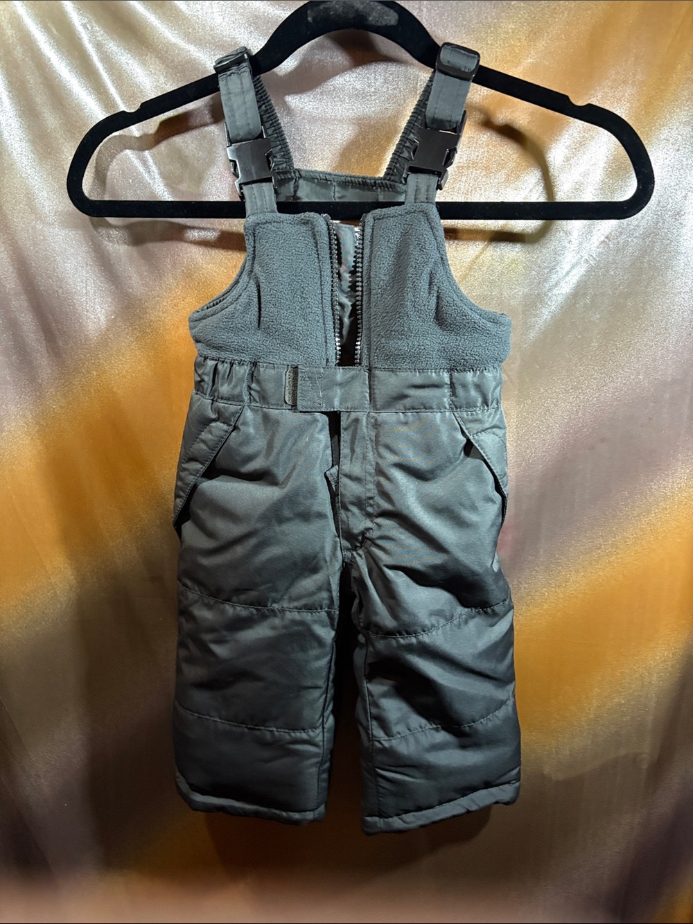 OshKosh B'gosh Dark Gray Insulated Kid's Snow Overalls F3